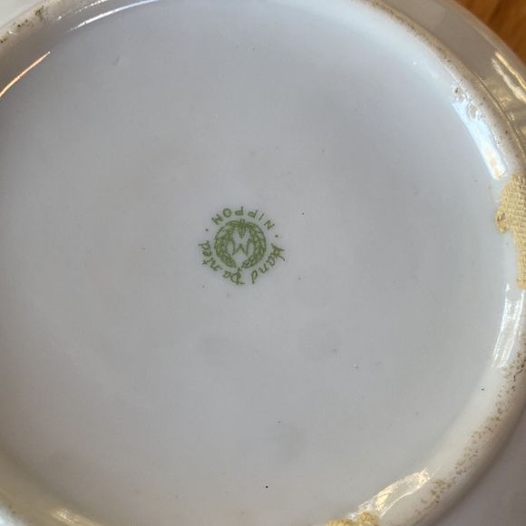 Vintage Morimura M Nippon Hand Painted Bowl Handles Beaded Moriage Floral - Picture 10 of 16